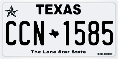 TX license plate CCN1585