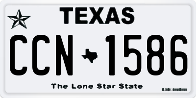 TX license plate CCN1586