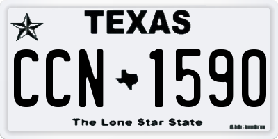 TX license plate CCN1590