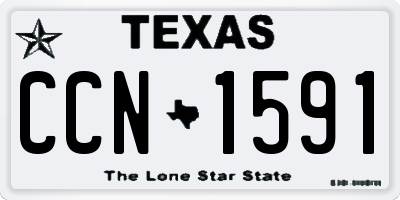 TX license plate CCN1591