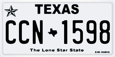 TX license plate CCN1598