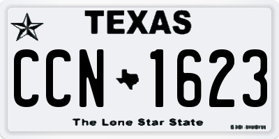 TX license plate CCN1623