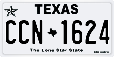 TX license plate CCN1624