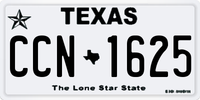 TX license plate CCN1625
