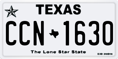 TX license plate CCN1630
