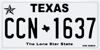 TX license plate CCN1637