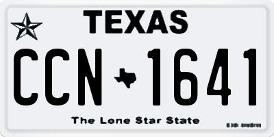 TX license plate CCN1641