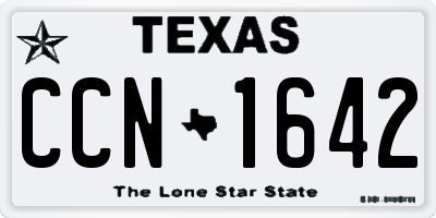 TX license plate CCN1642