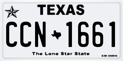 TX license plate CCN1661