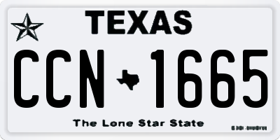 TX license plate CCN1665