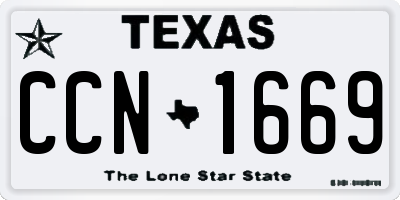 TX license plate CCN1669