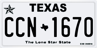 TX license plate CCN1670