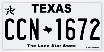 TX license plate CCN1672