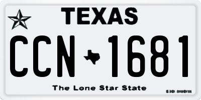 TX license plate CCN1681