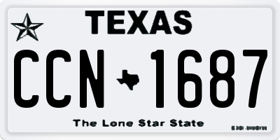 TX license plate CCN1687
