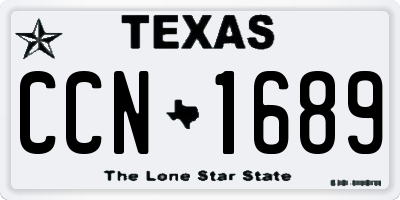 TX license plate CCN1689