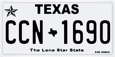 TX license plate CCN1690