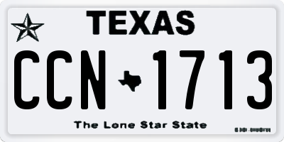 TX license plate CCN1713