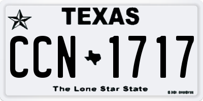 TX license plate CCN1717