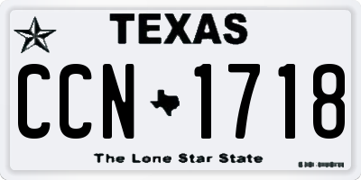 TX license plate CCN1718