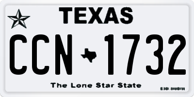 TX license plate CCN1732