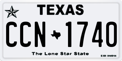 TX license plate CCN1740