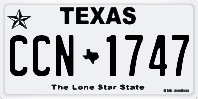 TX license plate CCN1747