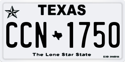 TX license plate CCN1750