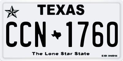 TX license plate CCN1760