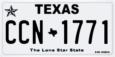 TX license plate CCN1771