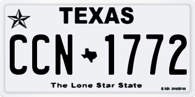 TX license plate CCN1772