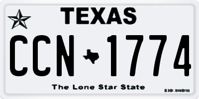 TX license plate CCN1774