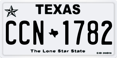 TX license plate CCN1782