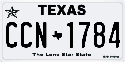 TX license plate CCN1784