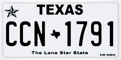 TX license plate CCN1791