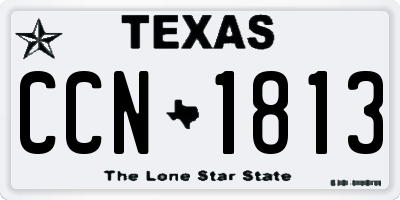 TX license plate CCN1813