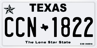 TX license plate CCN1822