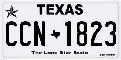 TX license plate CCN1823