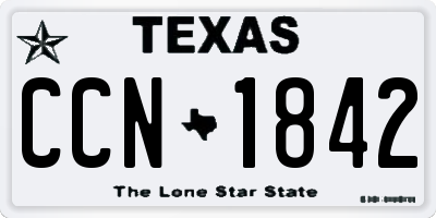TX license plate CCN1842