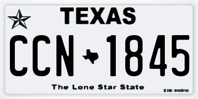 TX license plate CCN1845