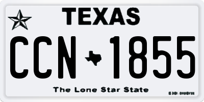 TX license plate CCN1855