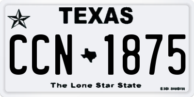 TX license plate CCN1875