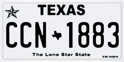 TX license plate CCN1883