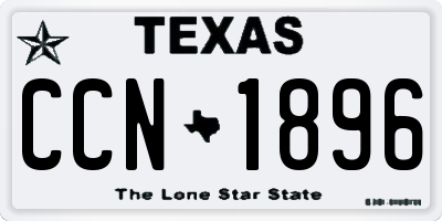 TX license plate CCN1896