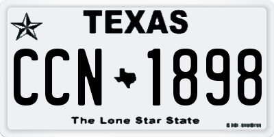 TX license plate CCN1898