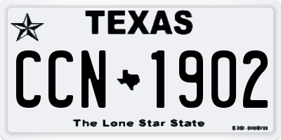 TX license plate CCN1902
