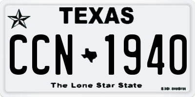 TX license plate CCN1940