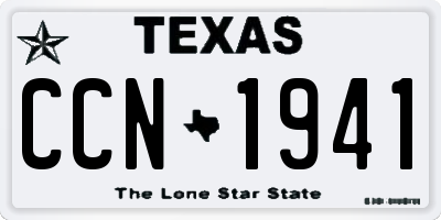 TX license plate CCN1941