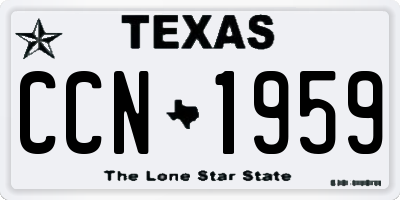 TX license plate CCN1959