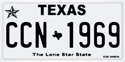 TX license plate CCN1969